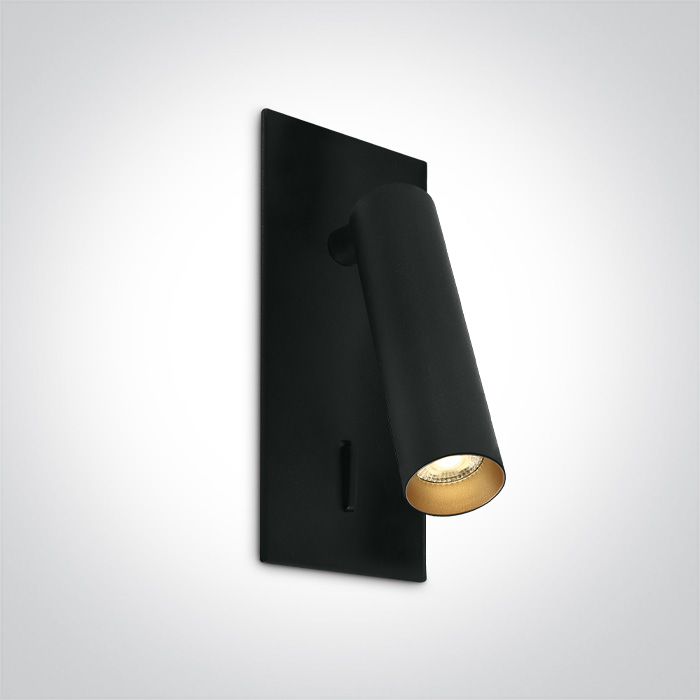 65746R/B/W BLACK RECESSED SPOT 3W WW IP20 230V