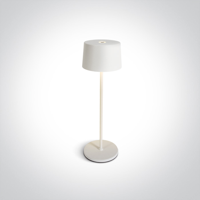 61082A/W WHITE 3,3W WW TABLE LAMP RECHARGEABLE USB IP65 DIMMABLE