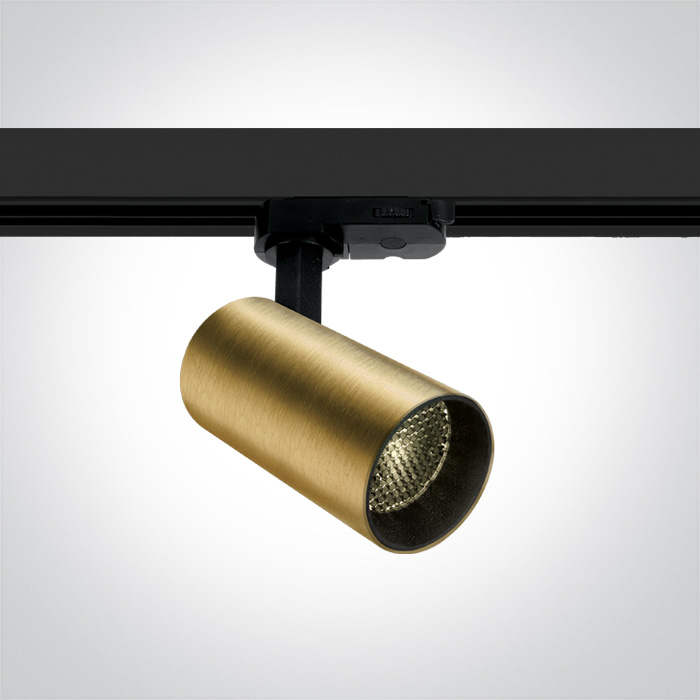 65524T/BBS/W BRUSHED BRASS COB 12W WW HONEYCOMB TRACKSPOT 230V DARK LIGHT