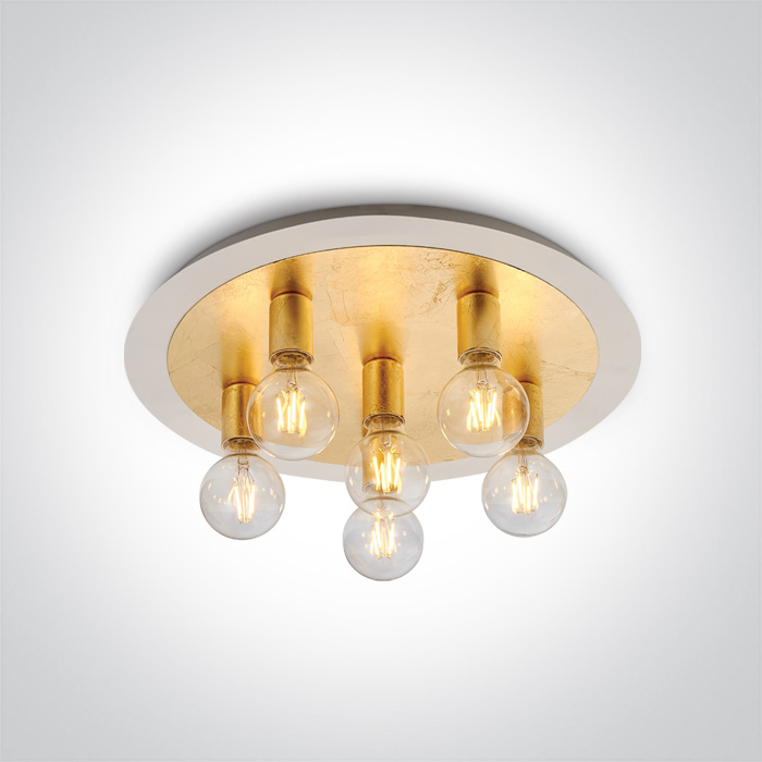 62172C/BS BRASS CEILING LIGHT 6x12W E27 100-240V