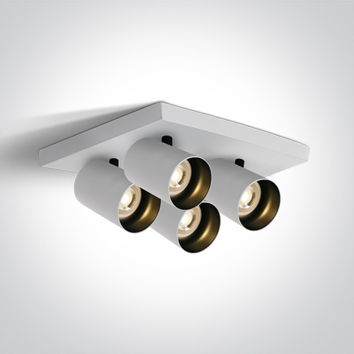 65405N/W WHITE GU10 4x10W DARK LIGHT