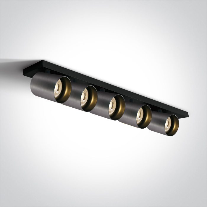 65505N/MG METAL GREY GU10 5x10W DARK LIGHT