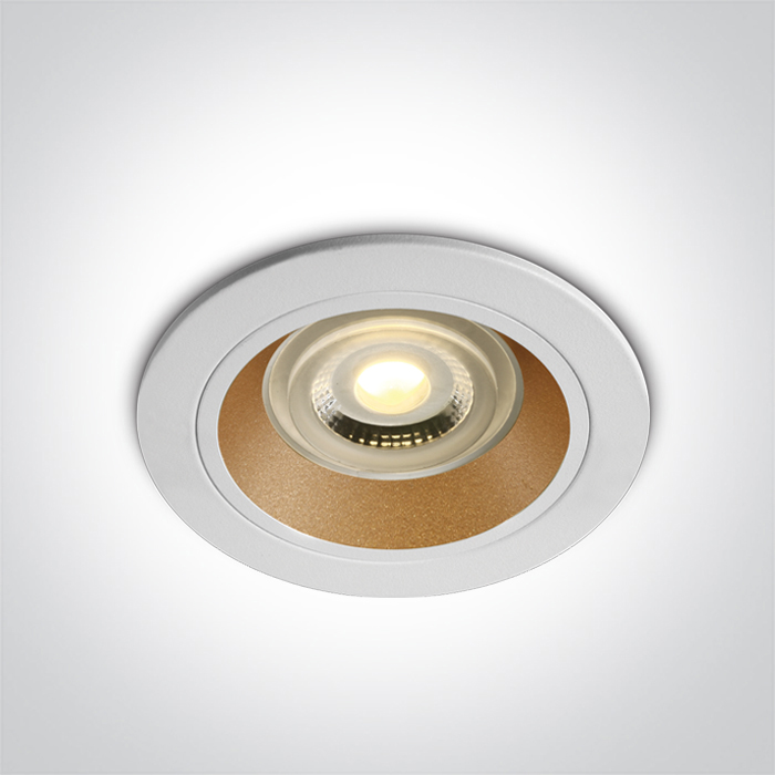 10105ALG/W/BS WHITE GU10 10W BRASS REFLECTOR DARK LIGHT