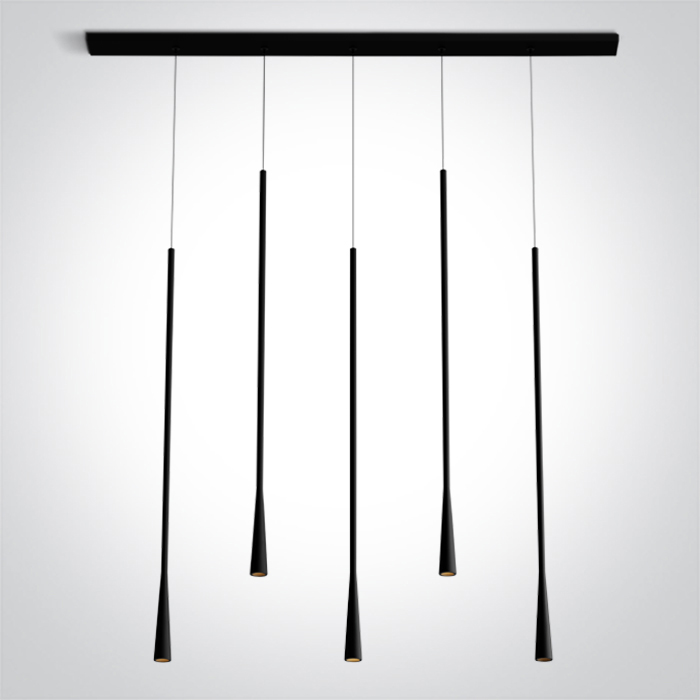 63076E/B/W BLACK 5x5W WW 230V