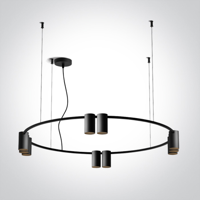 63146C/B BLACK PENDANT GU10 10x7W IP20 100-240V