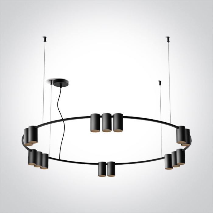 63146D/B BLACK PENDANT GU10 15x7W IP20 100-240V