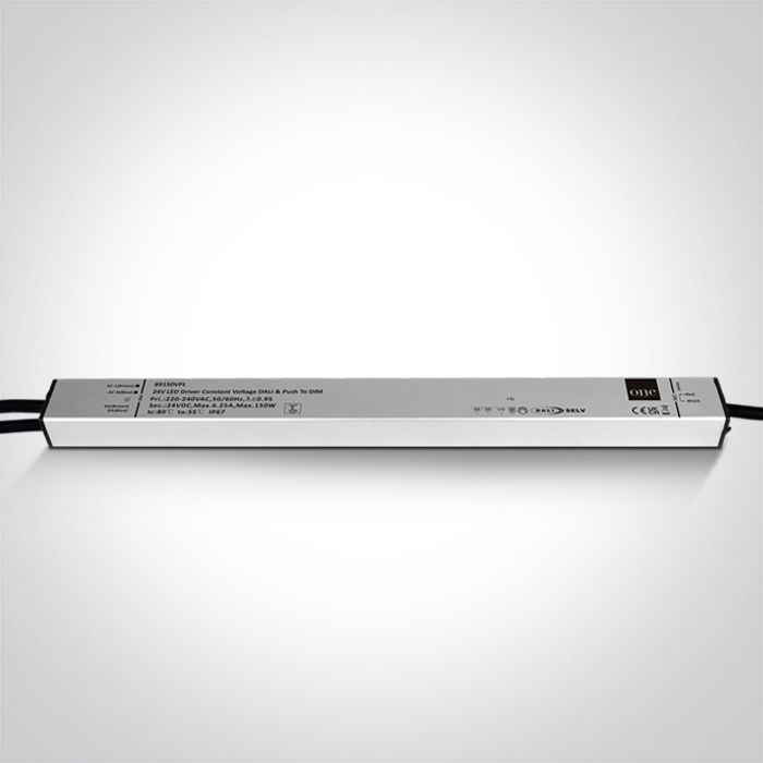 89150VPL DALI & PUSH TO DIM DIMMABLE DRIVER 24V DC 15-150W IP67 230V