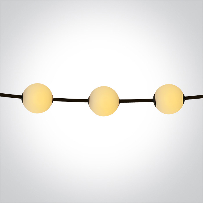 0998/B BLACK STRING LIGHTS 5,5m 6x1W EW IP65 230V/24V