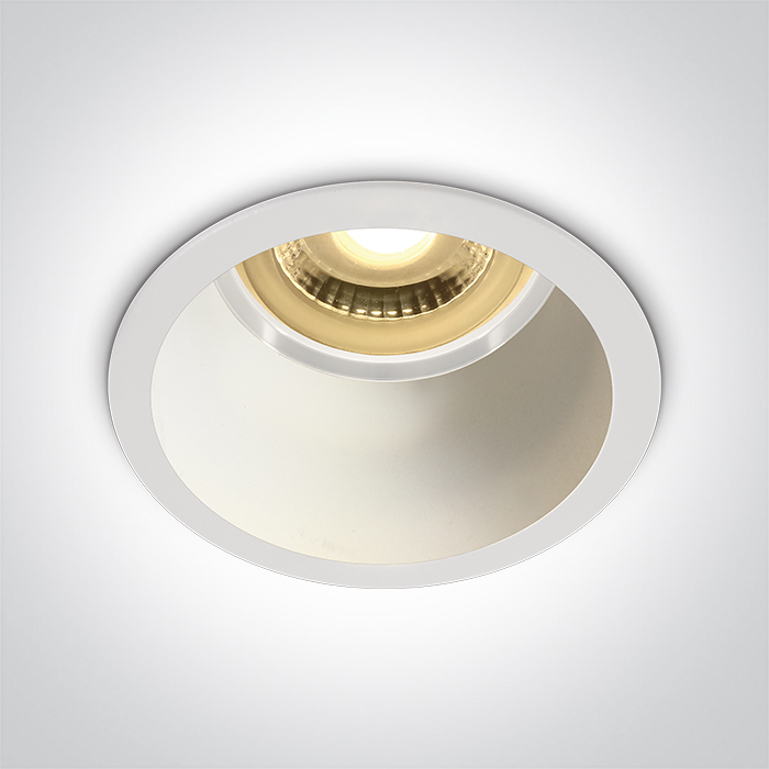 10105D8/W/W WHITE GU10 10W DARK LIGHT