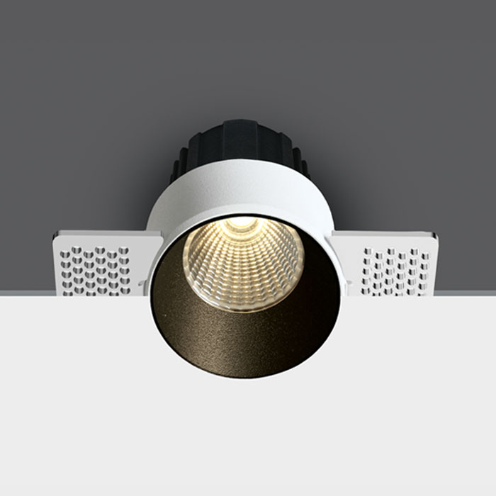 10112BTR/B/V BLACK COB 12W CCTV 2-STEP TRIMLESS DARK LIGHT 700mA