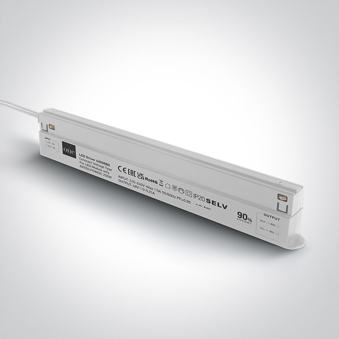 42006BX/W WHITE DRIVER 250W 48V FOR MAGNETIC PROFILES IP20 230V MINI/MIDI/MAXI