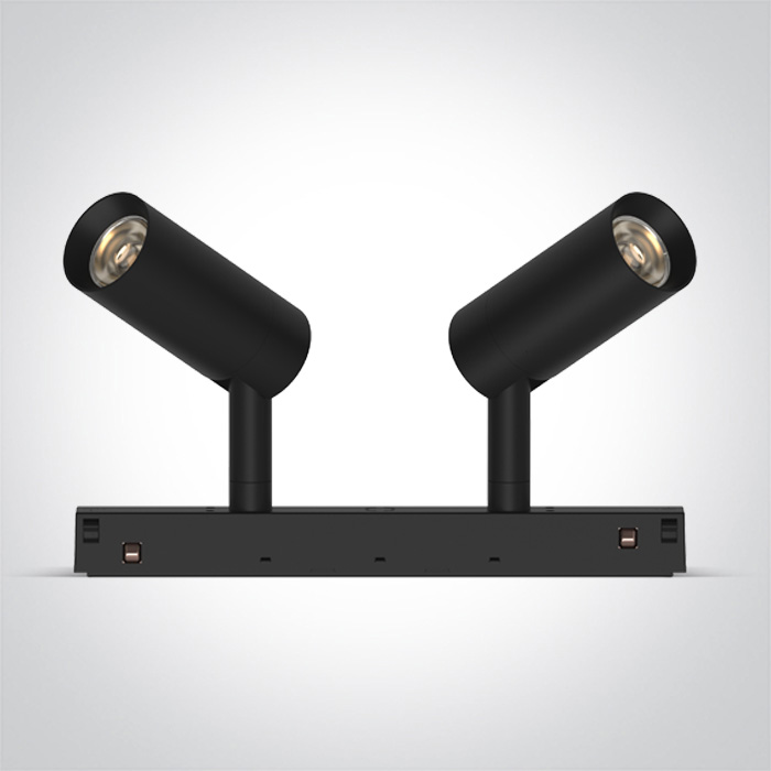 42108A/B/V BLACK 2x6W CCTV 48V IP20 ADJUSTABLE MINI/MIDI/MAXI/P&P