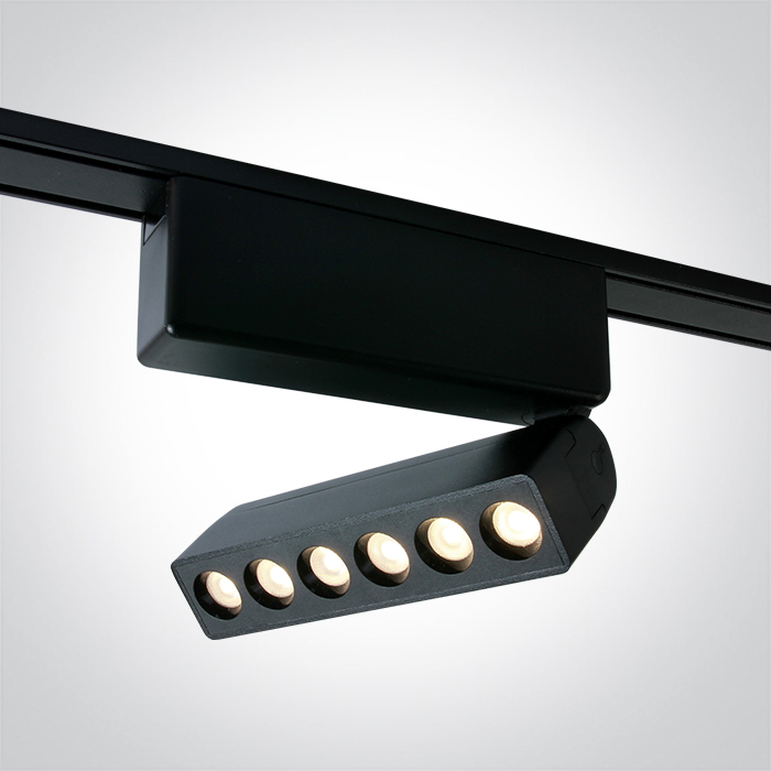 43106FA/B/V BLACK 6W CCTV 48V IP20 ADJUSTABLE FLAT MAGNETIC