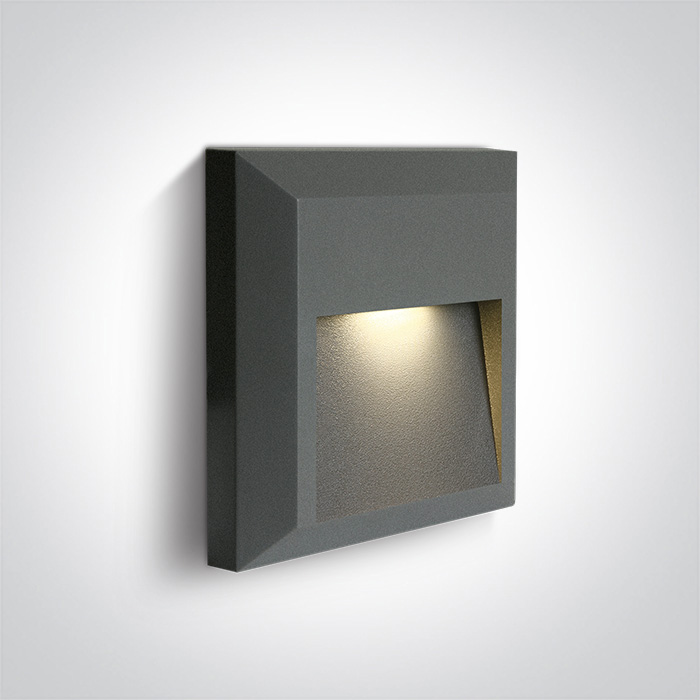 67388B/AN/V ANTHRACITE WALL LIGHT 2W CCTV DARK LIGHT IP65 230V