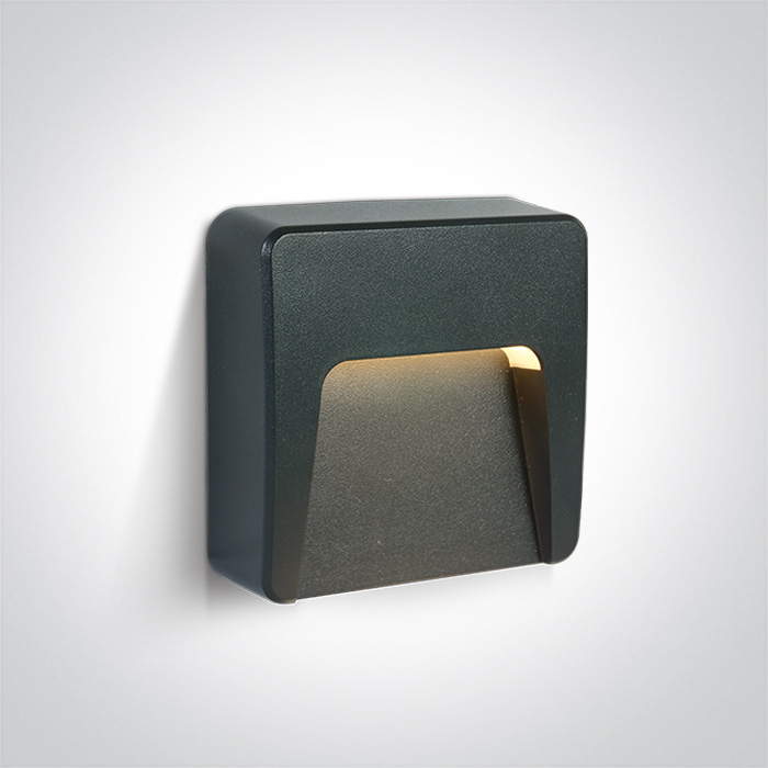 67418/AN/V ANTHRACITE WALL LIGHT 3W CCTV DARK LIGHT IP65 230V