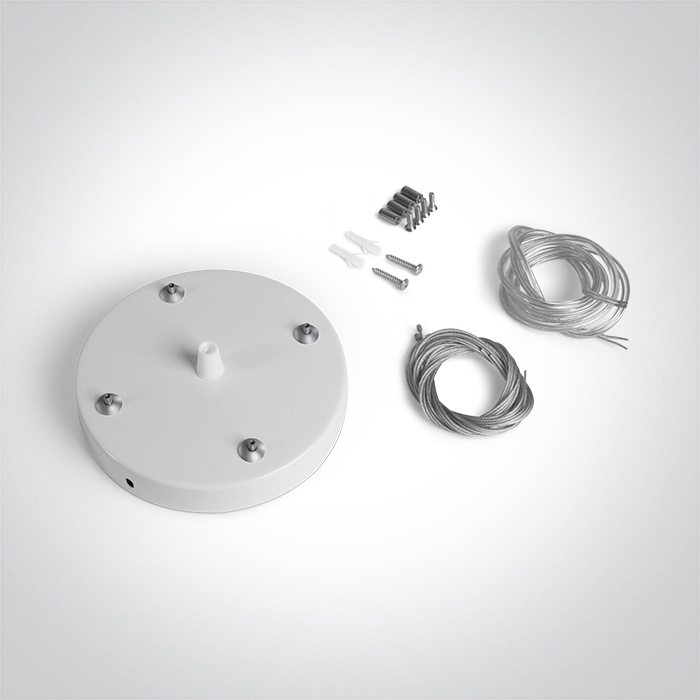 050138B/W WHITE SUSPENSION BASE FOR 62020 SQUARE PLAFO