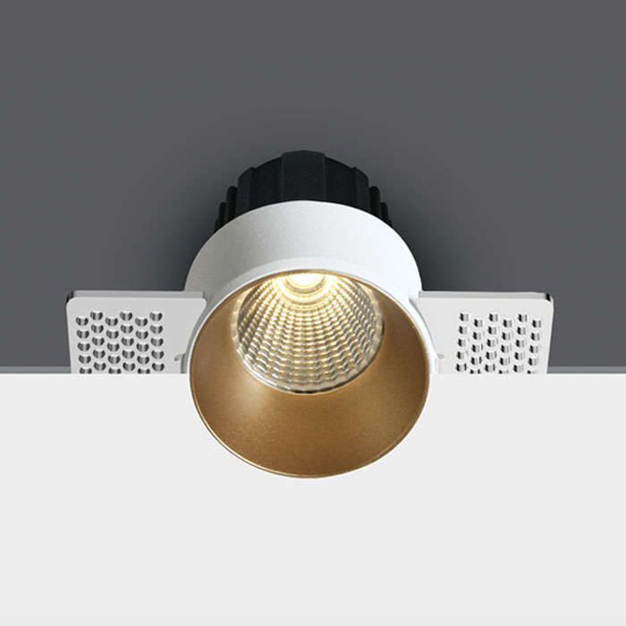 10112BTR/BS/V BRASS COB 12W CCTV 2-STEP TRIMLESS DARK LIGHT 700mA