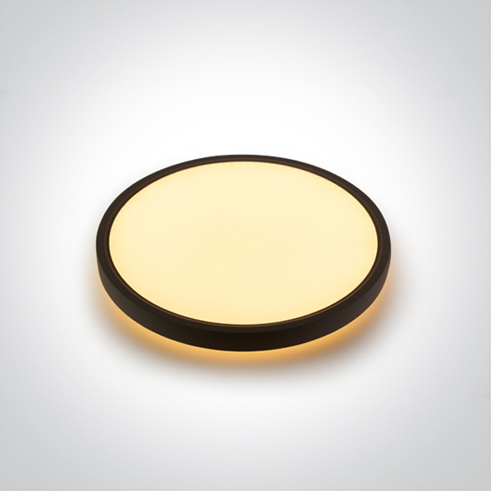 62002C/B/V BLACK PLAFO 38W+4W BACKLIT CCTV IP20 230V