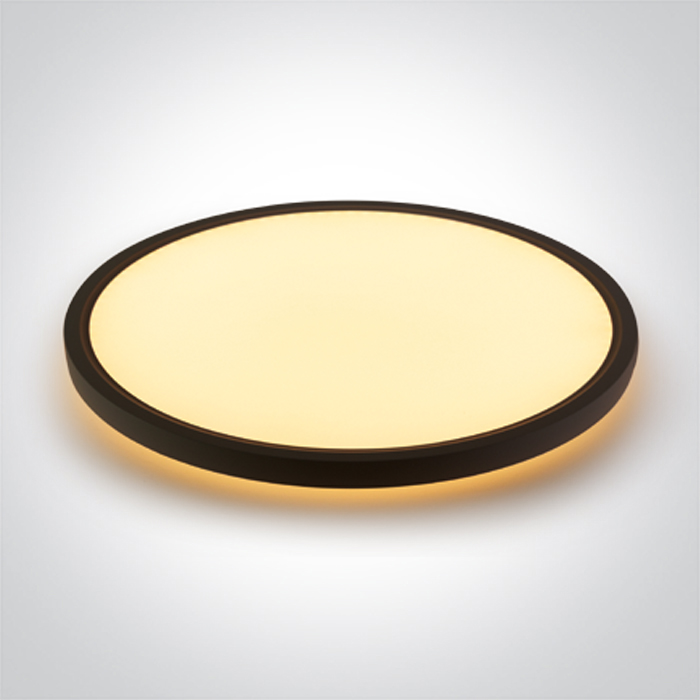 62002D/B/V BLACK PLAFO 45W+5W BACKLIT CCTV IP20 230V