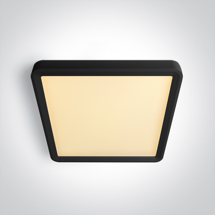 62020HU/B/V BLACK PLAFO SQUARE 18W CCTV UGR19 230V