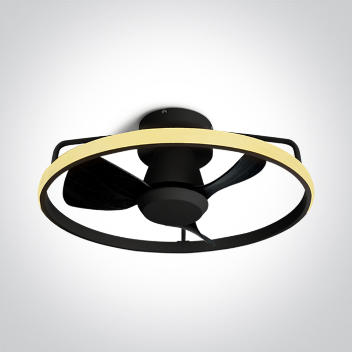 6300A/B/V BLACK ABS CEILING FAN 20W LED 28W CCTV IP20 230V