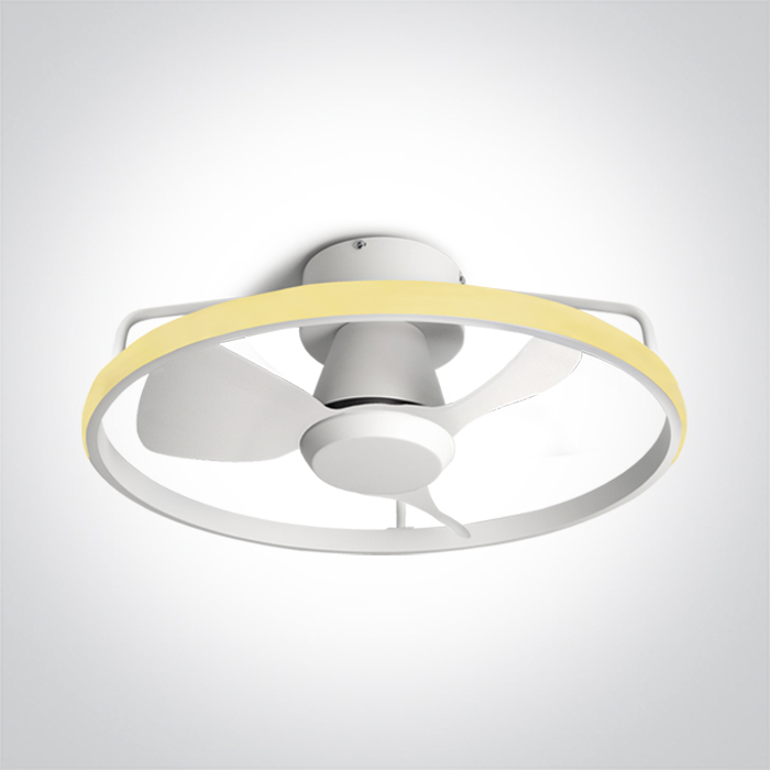 6300A/W/V WHITE ABS CEILING FAN 20W LED 28W CCTV IP20 230V