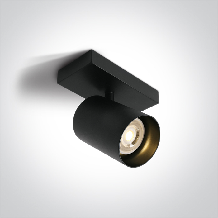 65105N/B/B BLACK BLACK REFLECTOR GU10 10W DARK LIGHT