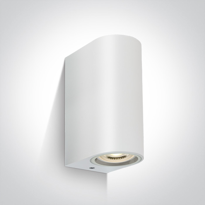 67142G/W WHITE WALL LIGHT GU10 2x6W IP65