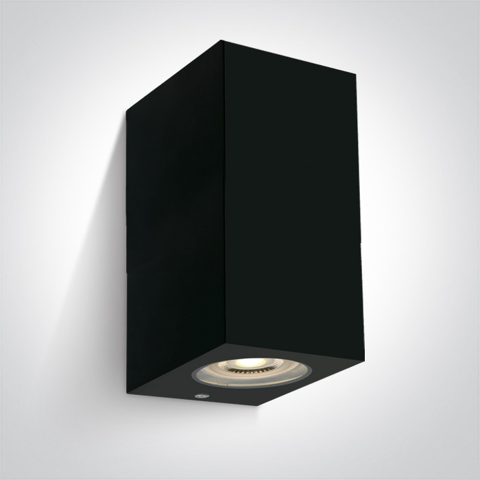 67142K/B BLACK WALL LIGHT GU10 2x6W IP65