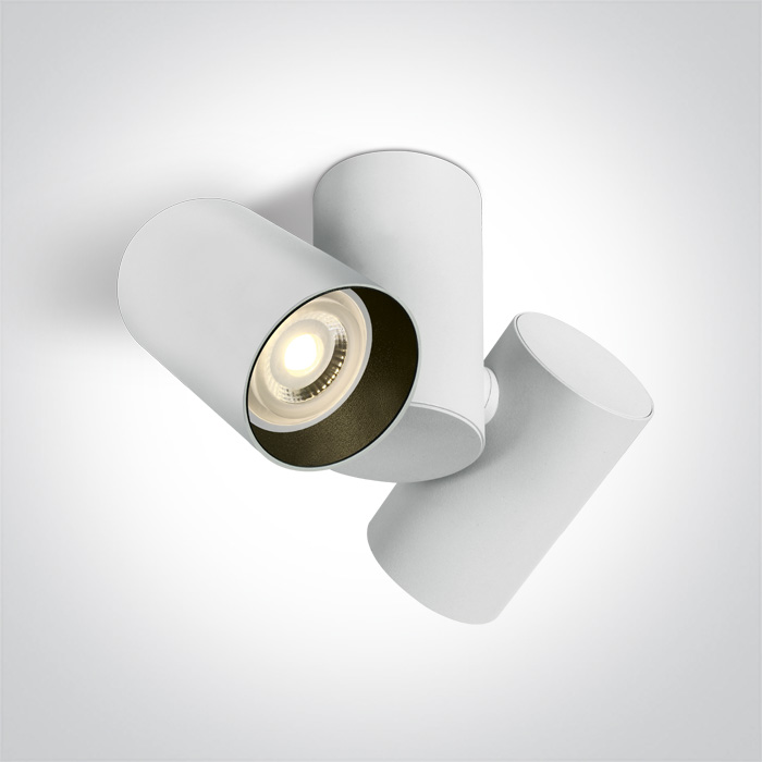 65205E/W WHITE GU10 2x10W DARK LIGHT