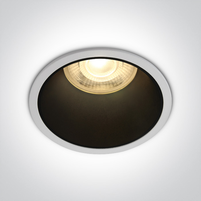 10105AD/W/B WHITE GU10 10W BLACK REFLECTOR DARK LIGHT