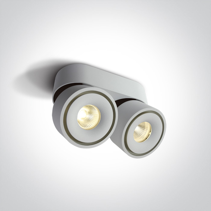 12208LA/W/W WHITE COB LED 2x8W WW IP20 230V