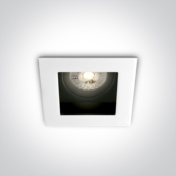 51105TA/W WHITE ADJUSTABLE GU10 10W DARK LIGHT