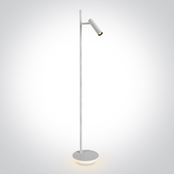 61132B/W/W WHITE SPOT 3W + 8W WW FLOOR LAMP IP20 230v