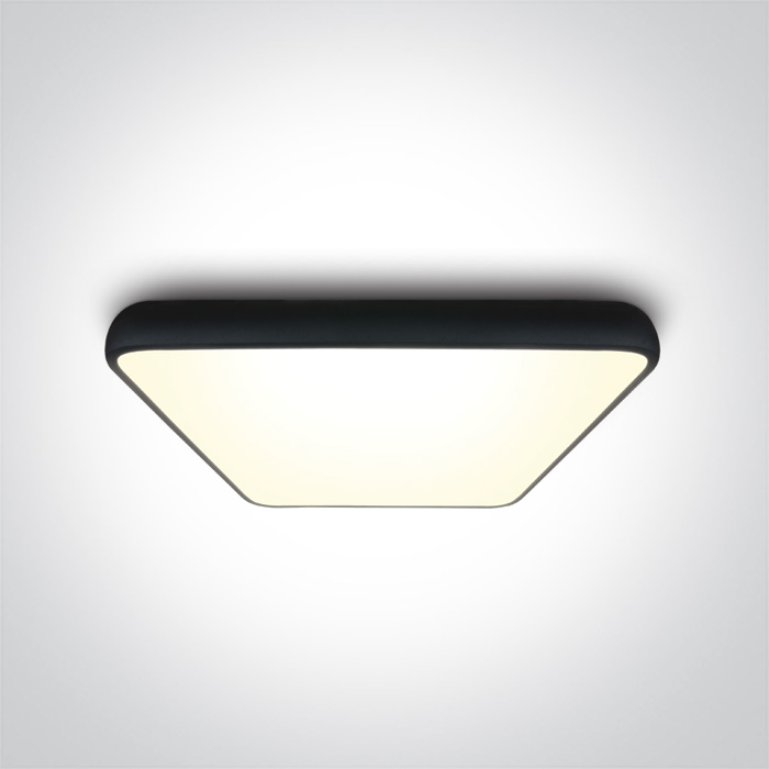 62160A/B/W BLACK SQUARE PLAFO LED 62W WW IP20 230V