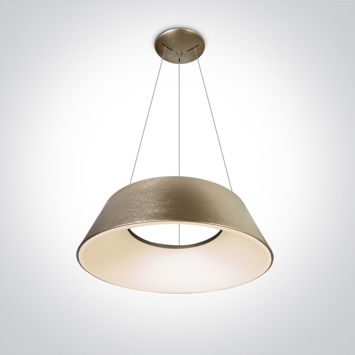63058/BGL/W BRUSHED GOLD PENDANT 60W WW IP20 230V