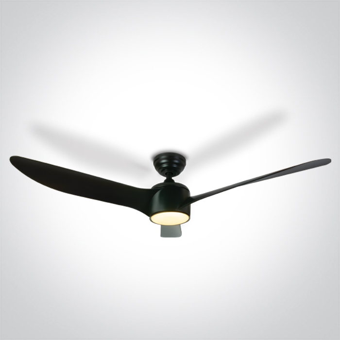 6306/B/V BLACK ABS ROD FAN 40W LED 22W CCTV IP20 230V