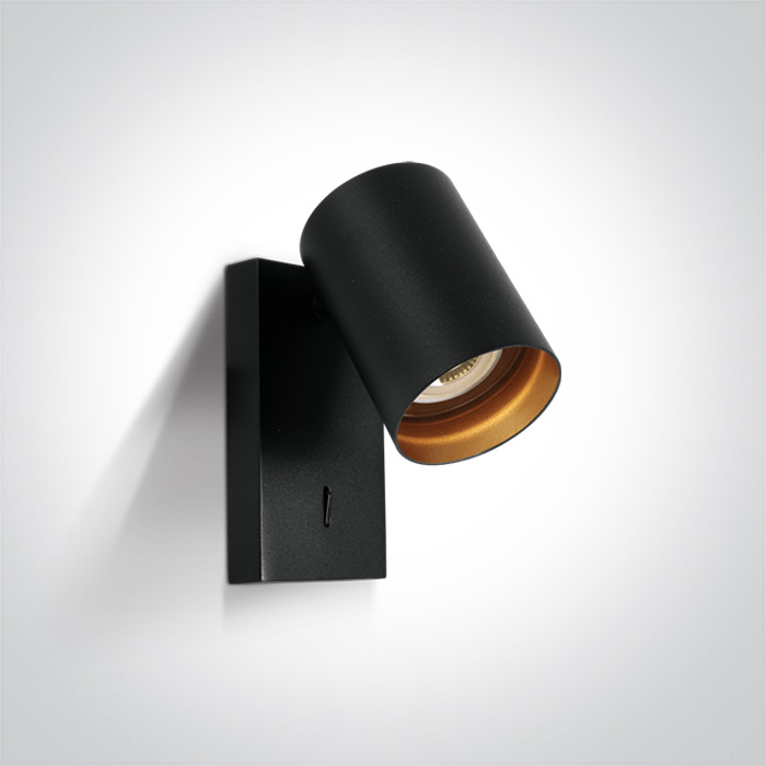 65105NA/B BLACK GU10 10W DARK LIGHT WITH SWITCH