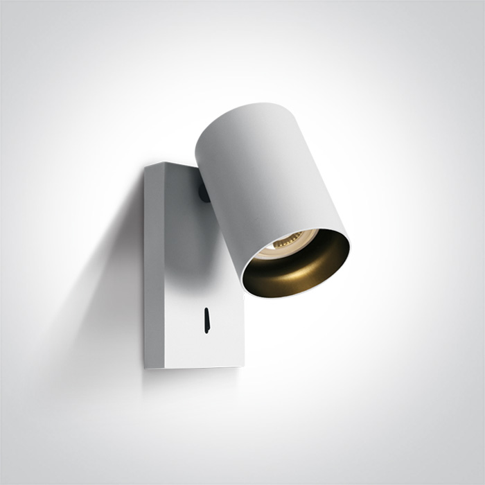 65105NA/W WHITE GU10 10W DARK LIGHT WITH SWITCH