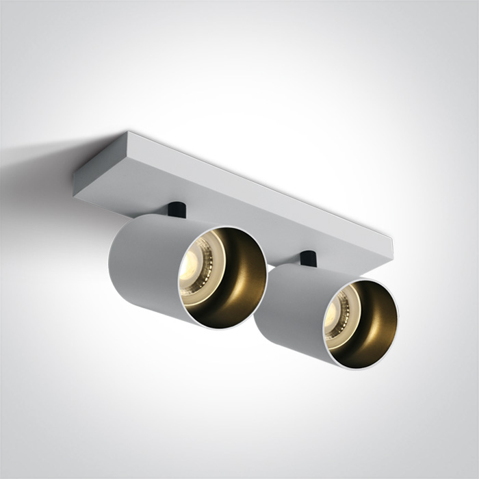 65205N/W WHITE GU10 2x10W DARK LIGHT