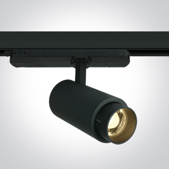 65650AT/B/W BLACK COB 15W WW TRACK SPOT 20-60deg ADJUSTABLE BEAM 230V