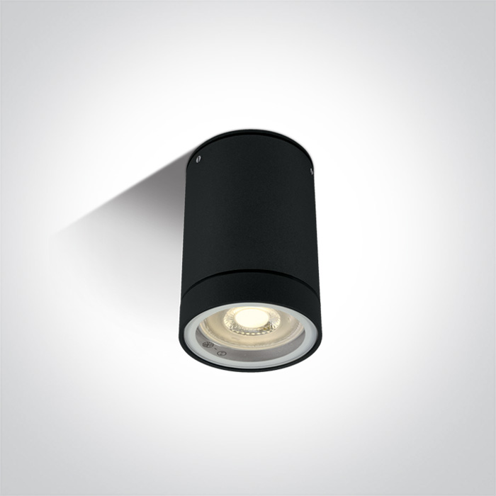 67130C/B BLACK CYLINDER GU10 10W IP54