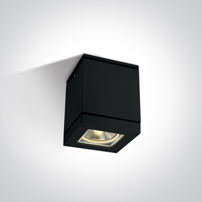 67132D/B BLACK SQUARE CEIL PAR30 20W IP54