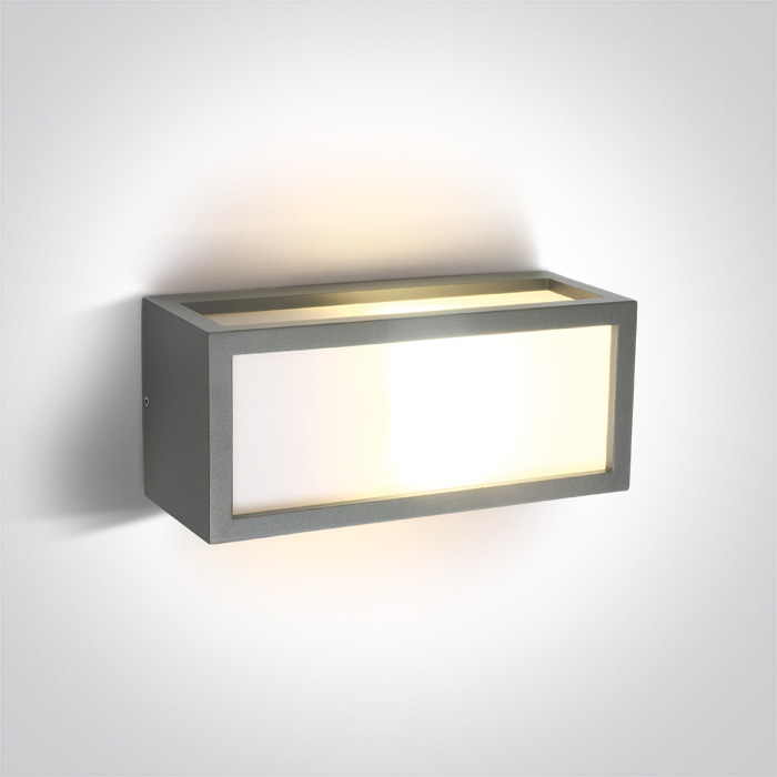 67328/G GREY E27 12W WALL LIGHT IP54