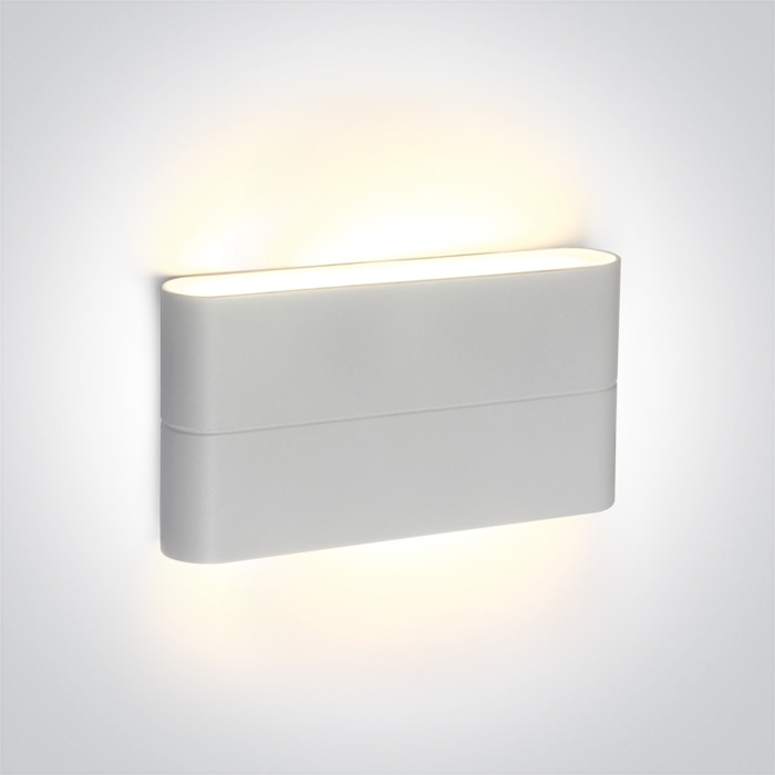 67376A/W/W WHITE WALL LIGHT 2x6W WW IP54 230V