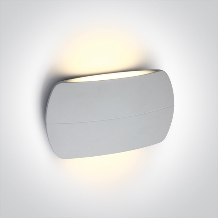 67378A/W/W WHITE WALL LIGHT 2x6W WW IP54 230V