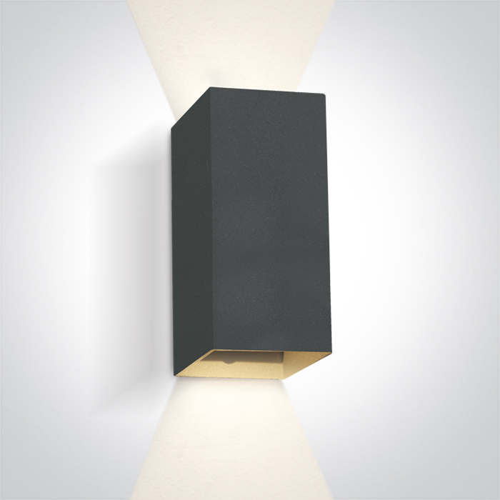 67398A/AN/W ANTHRACITE WALL 2x3W WW IP54 DARK LIGHT 100-240V