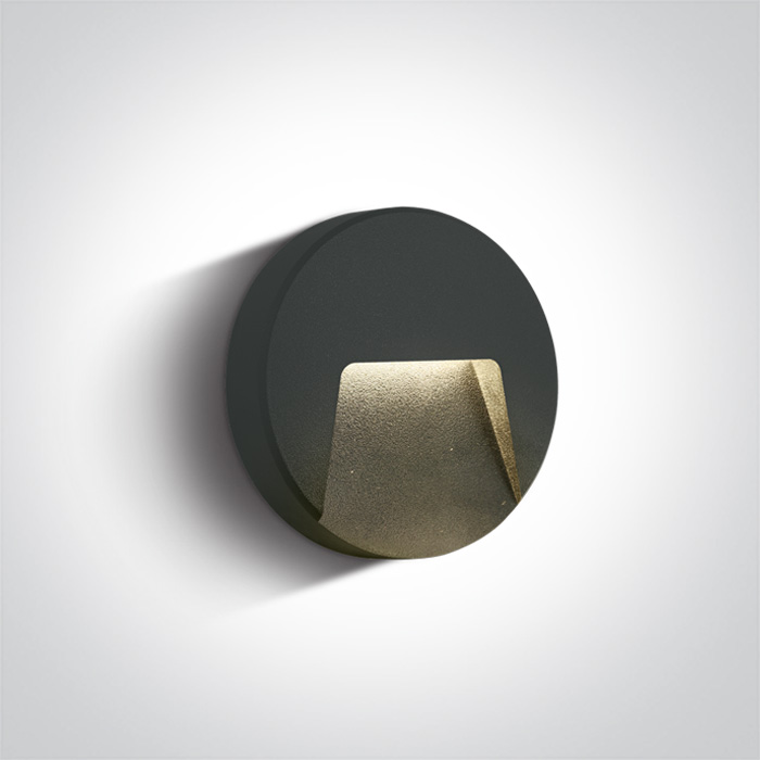 67414/AN/V ANTHRACITE WALL LIGHT 3W CCTV DARK LIGHT IP65 230V