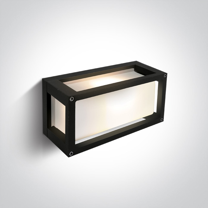 67420/B BLACK E27 12W WALL LIGHT IP54
