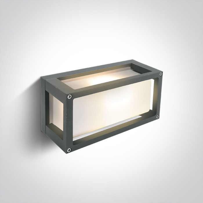 67420/G GREY E27 12W WALL LIGHT IP54